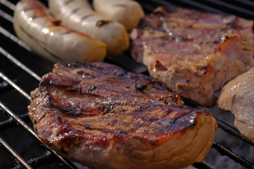 Outdoor electric grill on a patio