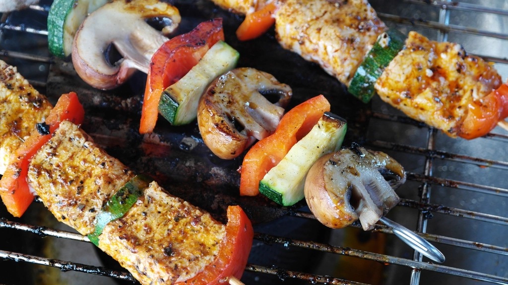 Smokeless indoor electric grill on a kitchen counter