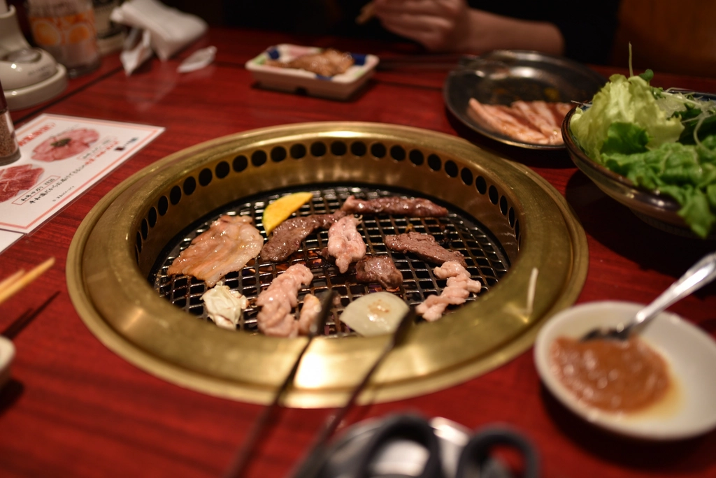 Electric grill on a kitchen counter